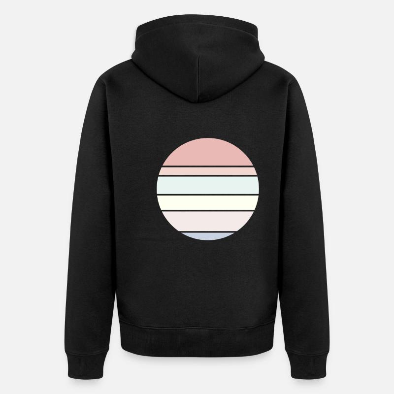 Contexte Pastel Circle - Veste à capuche bio Premium Unisexe - noir