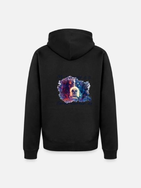 Berner Sennenhund - Unisex Premium Bio Zip Hoodie - Schwarz