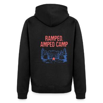 Ramped Amped Camp Camping Party Camper - Veste à capuche bio Premium Unisexe - noir - Dos - Nico (187cm)