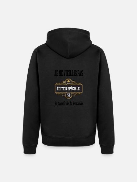 Edition spéciale 50ans - Veste à capuche bio Premium Unisexe - noir
