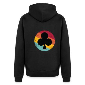Poker Rétro - Veste à capuche bio Premium Unisexe - noir - Dos - Nico (187cm)