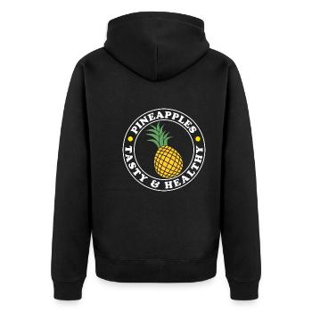 Vitamines savoureuses et saines pour l'ananas et - Veste à capuche bio Premium Unisexe - noir - Dos - Nico (187cm)