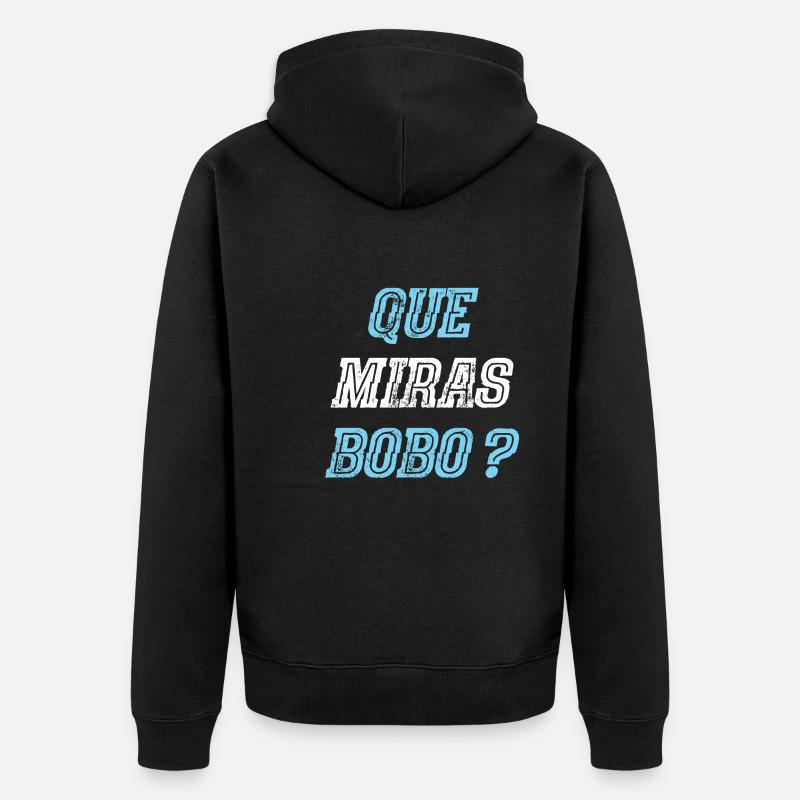 Que miras Bobo - Veste à capuche bio Premium Unisexe - noir