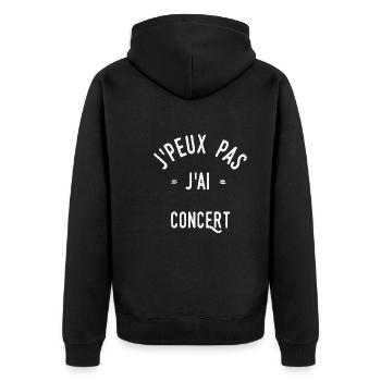 J’peux pas j’ai concert - Veste à capuche bio Premium Unisexe - noir - Dos - Nico (187cm)