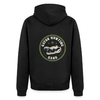 Chasseur d’alligators, gang de chasseurs de gators - Veste à capuche bio Premium Unisexe - noir - Dos - Nico (187cm)