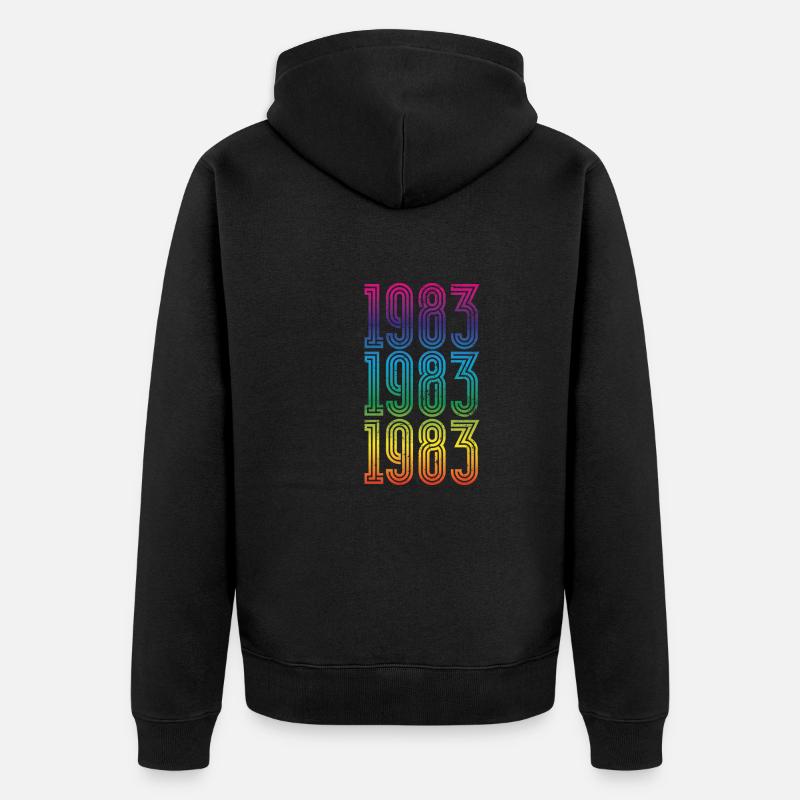 Millésime 1983 - Veste à capuche bio Premium Unisexe - noir