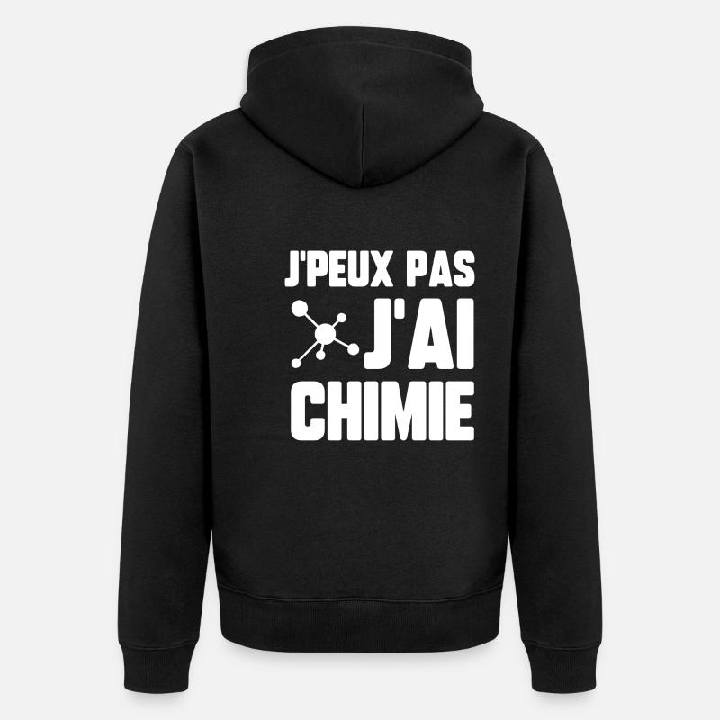 J’peux pas j’ai chimie - Veste à capuche bio Premium Unisexe - noir