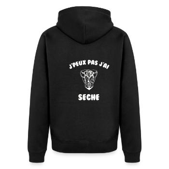 J’peux pas j’ai seche - Veste à capuche bio Premium Unisexe - noir - Dos - Nico (187cm)