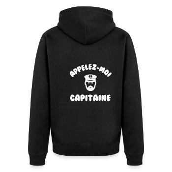 Appelez moi capitaine - Veste à capuche bio Premium Unisexe - noir - Dos - Nico (187cm)