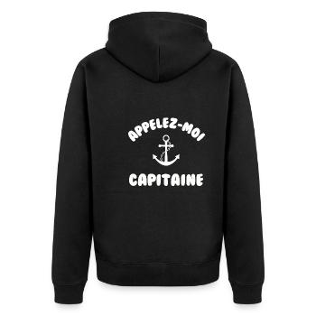 Appelez moi capitaine - Veste à capuche bio Premium Unisexe - noir - Dos - Nico (187cm)