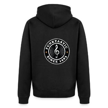 Millésime 1983 - Veste à capuche bio Premium Unisexe - noir - Dos - Nico (187cm)