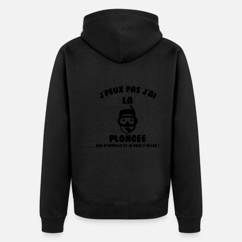 J’peux pas j’ai plongée - Veste à capuche bio Premium Unisexe - noir