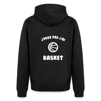 J’peux pas j’ai basket - Veste à capuche bio Premium Unisexe - noir - Dos - Nico (187cm)