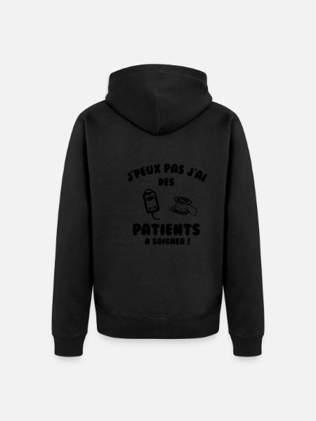 Patient à soigner - Veste à capuche bio Premium Unisexe - noir