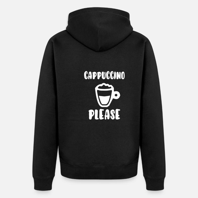 Cappuccino please - Veste à capuche bio Premium Unisexe - noir