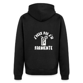 J’peux pas j’ai farniente - Veste à capuche bio Premium Unisexe - noir - Dos - Nico (187cm)