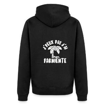 J’peux pas j’ai farniente - Veste à capuche bio Premium Unisexe - noir - Dos - Nico (187cm)
