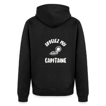 Appelez moi capitaine - Veste à capuche bio Premium Unisexe - noir - Dos - Nico (187cm)