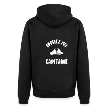 Appelez moi capitaine - Veste à capuche bio Premium Unisexe - noir - Dos - Nico (187cm)