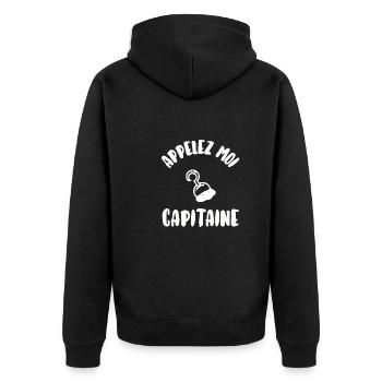 Appelez moi capitaine - Veste à capuche bio Premium Unisexe - noir - Dos - Nico (187cm)