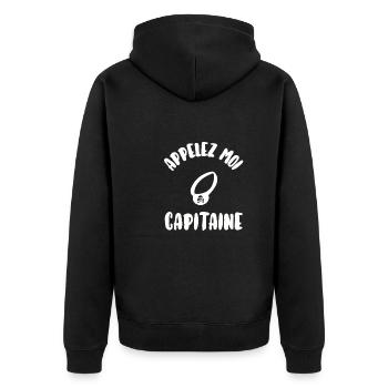 Appelez moi capitaine - Veste à capuche bio Premium Unisexe - noir - Dos - Nico (187cm)