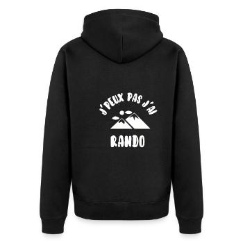 J’peux pas j’ai rando - Veste à capuche bio Premium Unisexe - noir - Dos - Nico (187cm)