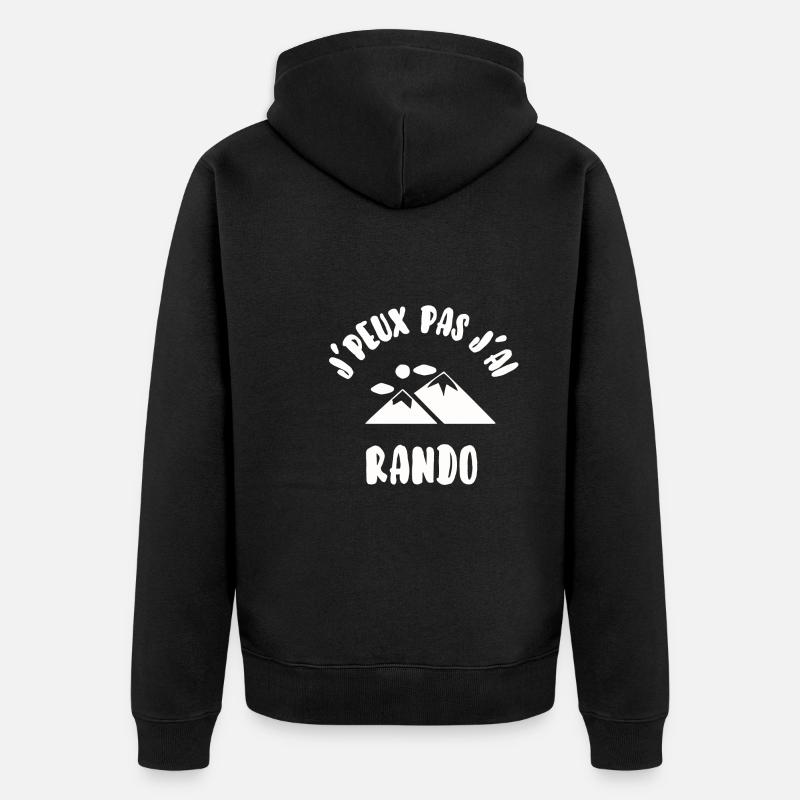 J’peux pas j’ai rando - Veste à capuche bio Premium Unisexe - noir