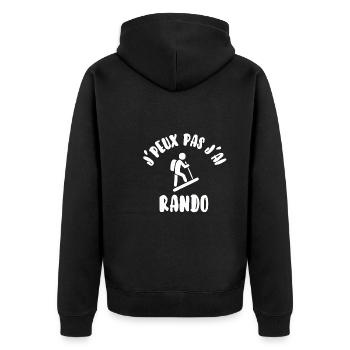 J’peux pas j’ai rando - Veste à capuche bio Premium Unisexe - noir - Dos - Nico (187cm)
