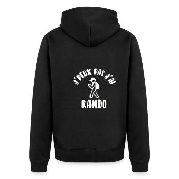 J’peux pas j’ai rando - Veste à capuche bio Premium Unisexe - noir - Dos - Nico (187cm)