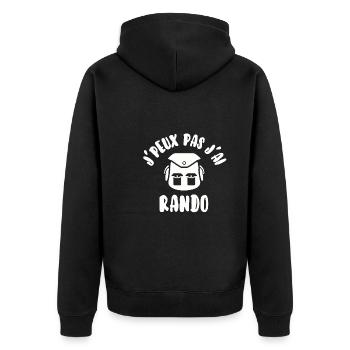 J’peux pas j’ai rando - Veste à capuche bio Premium Unisexe - noir - Dos - Nico (187cm)