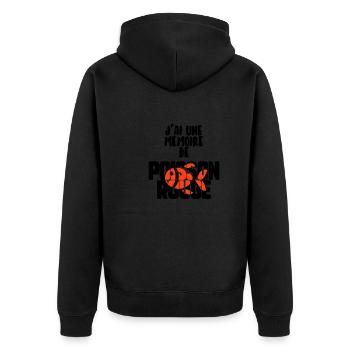 Mémoire de poisson rouge - Veste à capuche bio Premium Unisexe - noir - Dos - Nico (187cm)