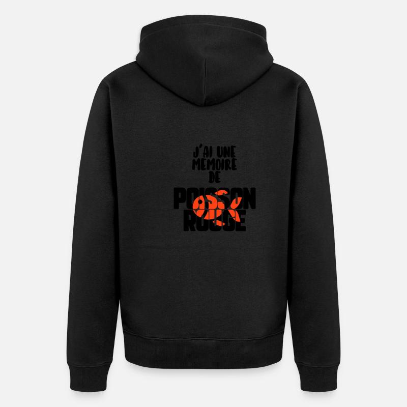 Mémoire de poisson rouge - Veste à capuche bio Premium Unisexe - noir
