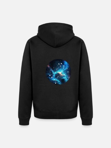 Zwilling - Unisex Premium Bio Zip Hoodie - Schwarz