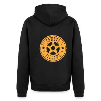 Cowboy Pillows Southern Girl Texas Lady Funny - Unisex Premium Organic Zip Hoodie - black - Back - Nico (187cm)