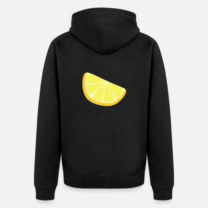 tranche de citron - Veste à capuche bio Premium Unisexe - noir