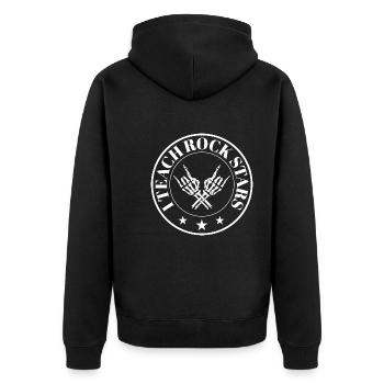 I Teach Rockstars Music Teacher Teaching Music - Unisex Premium Bio Zip Hoodie - Schwarz - Hinten - Nico (187cm)