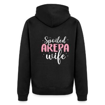 femme d’arepa gâtée Design pour une femme d’arepa - Veste à capuche bio Premium Unisexe - noir - Dos - Nico (187cm)