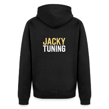 Jacky Tuning - Veste à capuche bio Premium Unisexe - noir - Dos - Nico (187cm)