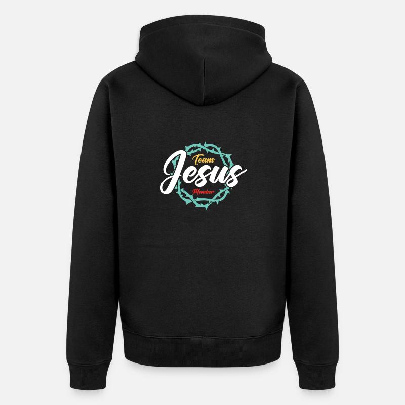 Équipe Jésus - Veste à capuche bio Premium Unisexe - noir