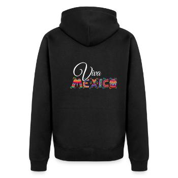 Viva Mexico - Cinco de Mayo - Fiesta Party - Unisex Premium Bio Zip Hoodie - Schwarz - Hinten - Nico (187cm)