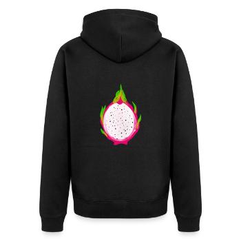Drachenfrucht Kostüm Obst Frucht Drachen-Früchte - Unisex Premium Bio Zip Hoodie - Schwarz - Hinten - Nico (187cm)