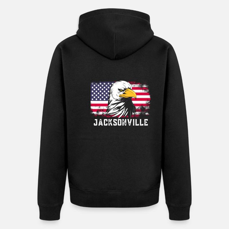 Jacksonville, Floride - Veste à capuche bio Premium Unisexe - noir