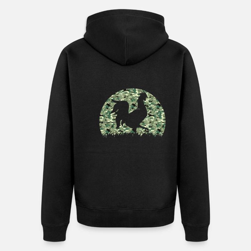 Hühnerflüsterer Chuchoteur de poulet - Veste à capuche bio Premium Unisexe - noir