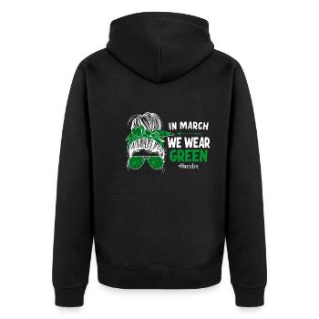 Krankenschwester Nurse Life - Unisex Premium Bio Zip Hoodie - Schwarz - Hinten - Nico (187cm)