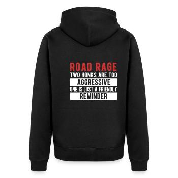 Rage au volant drôle en disant conducteur de voiture de circulation, camionneur - Veste à capuche bio Premium Unisexe - noir - Dos - Nico (187cm)
