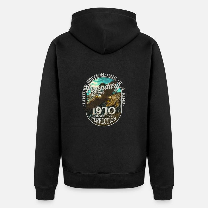 Légendaire depuis 1970 - Veste à capuche bio Premium Unisexe - noir