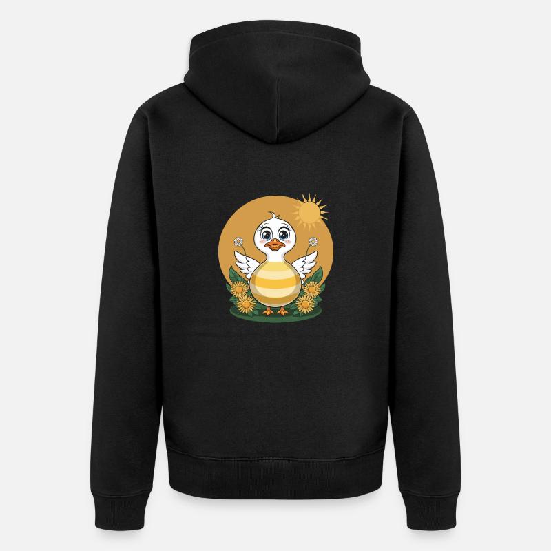 Canard mignon - Veste à capuche bio Premium Unisexe - noir