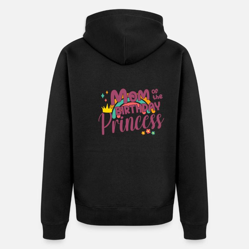 Maman de la princesse d’anniversaire - Veste à capuche bio Premium Unisexe - noir