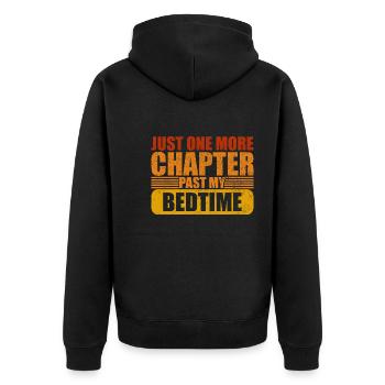 Bedtime One More Chapter Book Lover - Unisex Premium Bio Zip Hoodie - Schwarz - Hinten - Nico (187cm)