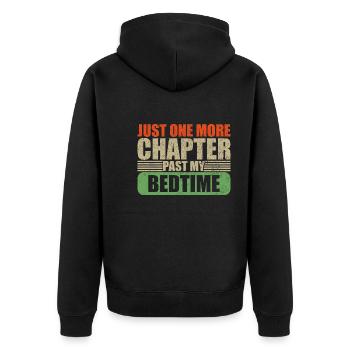 Bedtime One More Chapter Book Lover - Unisex Premium Bio Zip Hoodie - Schwarz - Hinten - Nico (187cm)